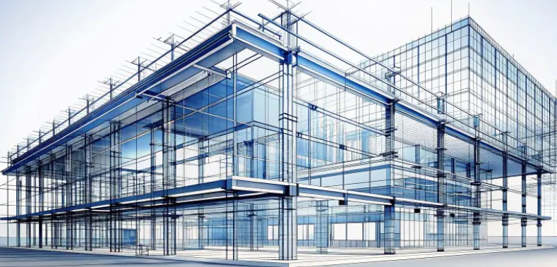 Offshore steel jacket and industrial tower 3D structural model