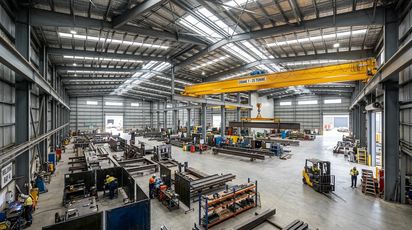 Heavy Industrial Processing Warehouse Shed